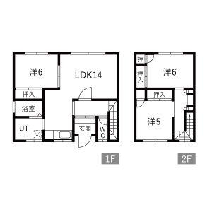 サンコートA(3LDK/1階)の間取り写真