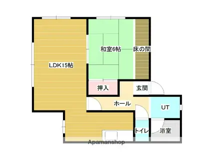 コーポ嵯峨(1LDK/2階)の間取り写真