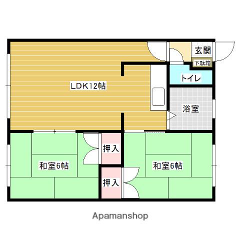土田マンション(2LDK/1階)の間取り写真