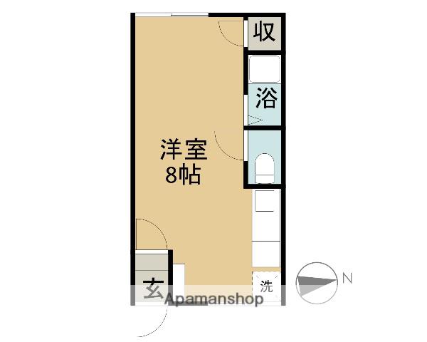 緑町コーポ(ワンルーム/1階)の間取り写真
