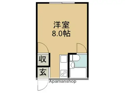 砂川総合ハイツ(ワンルーム/2階)の間取り写真