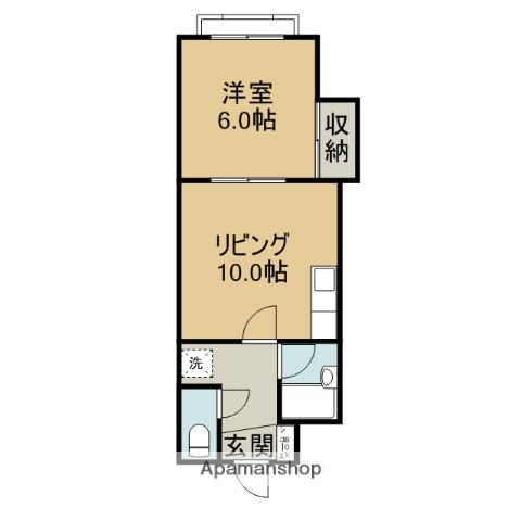 プレステージⅠ(1DK/3階)の間取り写真