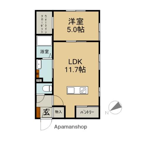 ノルフィーノ・クラッシー(1LDK/1階)の間取り写真
