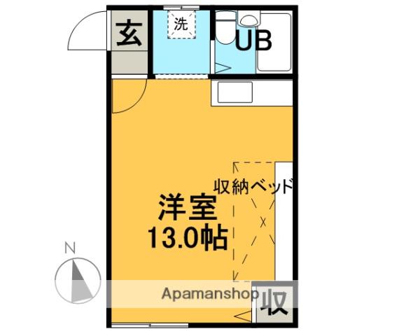 ハイツごとう(ワンルーム/3階)の間取り写真