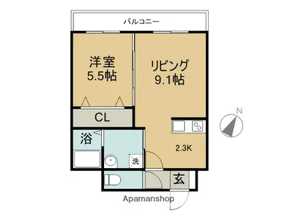 M.LIVE TAKIKAWA(1LDK/3階)の間取り写真