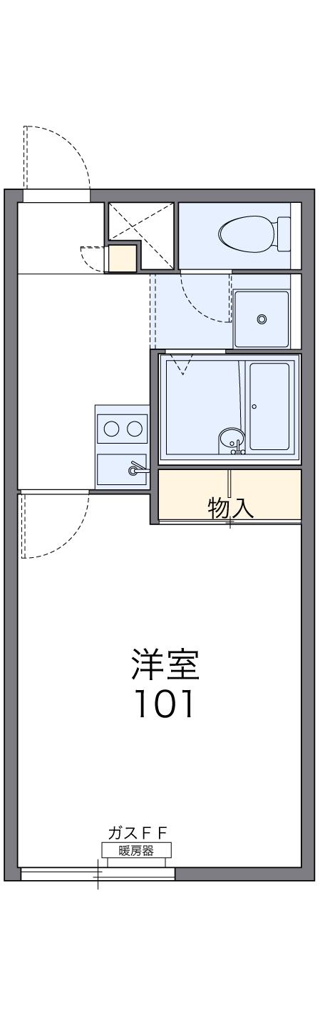 レオパレスオーエスト(1K/2階)の間取り写真