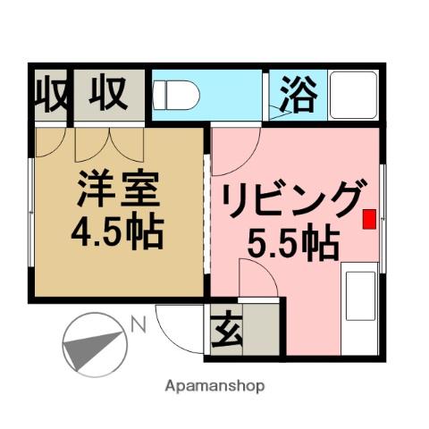 スタードウル(1DK/1階)の間取り写真