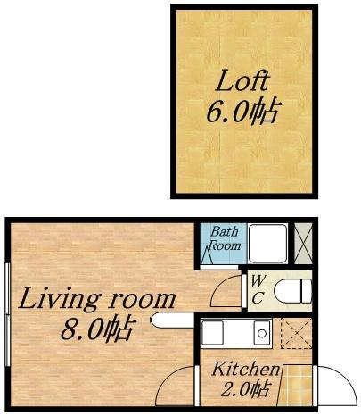 ノースピア23(1DK/2階)の間取り写真
