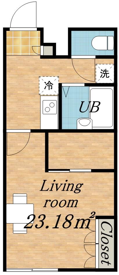 レオパレスメディオススキノ(1K/2階)の間取り写真