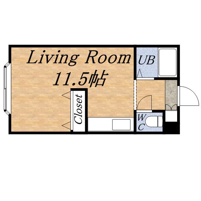 OMレジデンス琴似(1DK/3階)の間取り写真