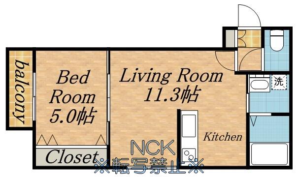リベルタ北円山(1LDK/1階)の間取り写真