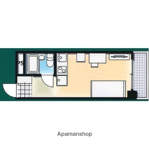 パシフィック南2条(ワンルーム/2階)の間取り写真