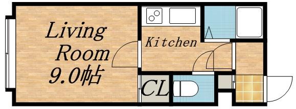 プラザイン南20条(1K/3階)の間取り写真