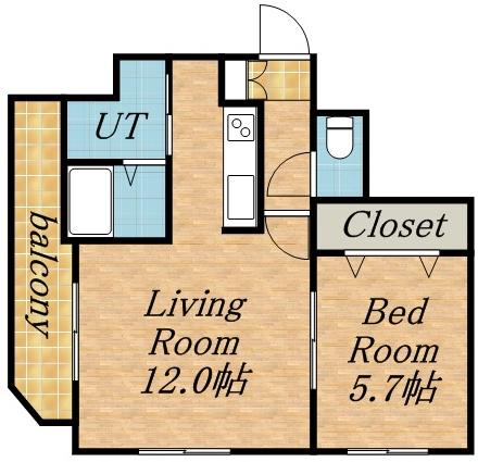 ドエル南円山(1LDK/10階)の間取り写真