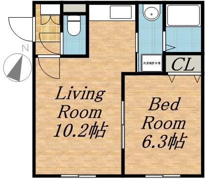 SERENO(1LDK/3階)の間取り写真
