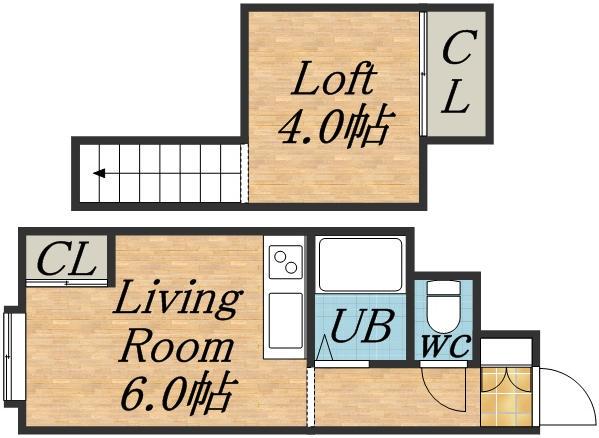 ハイヴィレッジⅠ(ワンルーム/3階)の間取り写真