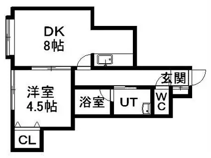 アイコートN8(1LDK/2階)の間取り写真