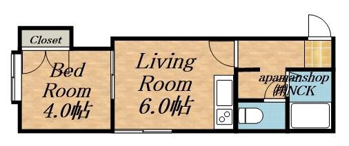 グランフォルム南6条(1DK/3階)の間取り写真