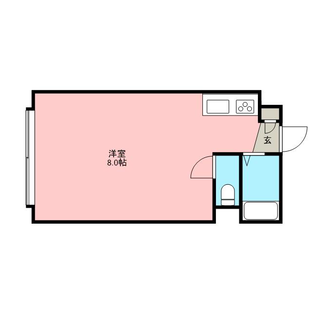 カントリーまるやま(ワンルーム/2階)の間取り写真