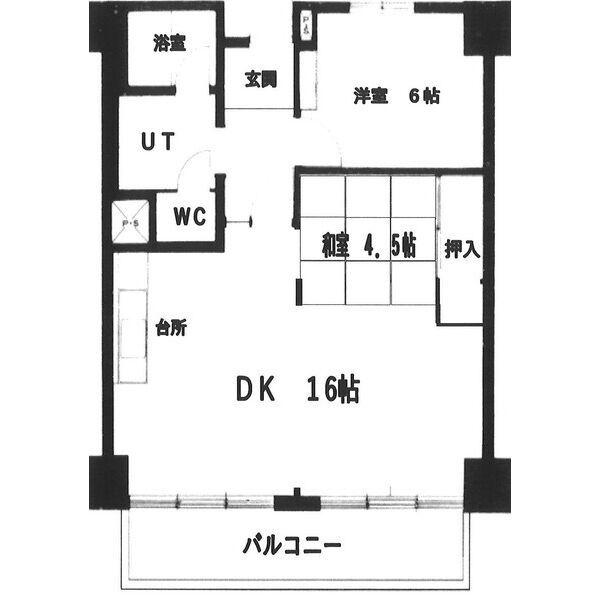 パークレジデンス(2LDK/5階)の間取り写真