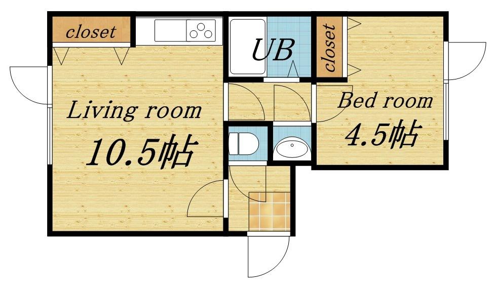 OGGI南円山(1LDK/2階)の間取り写真