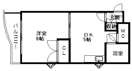 EXCELL 2(1DK/4階)の間取り写真