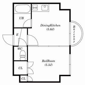 FRESA(1DK/7階)の間取り写真