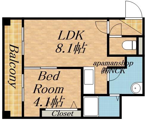 SーFORT北円山(1LDK/9階)の間取り写真