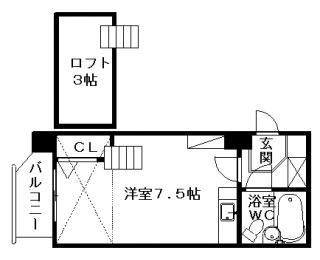 オパス南5条(ワンルーム/6階)の間取り写真