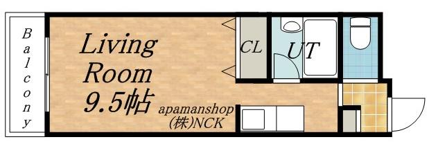 HBA裏参道(1K/4階)の間取り写真