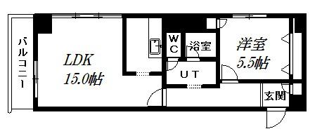 カサパラシオン植物園(1LDK/8階)の間取り写真