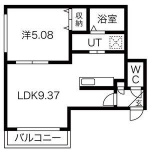 サンクレセント啓明(1DK/3階)の間取り写真