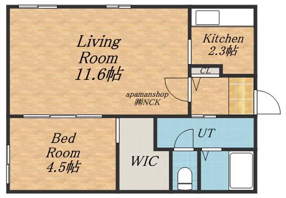 ART PARK II(1LDK/1階)の間取り写真