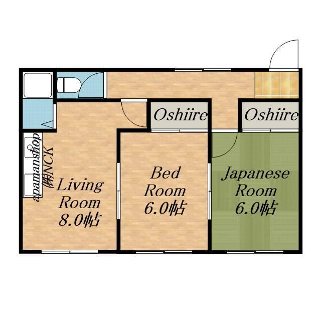 第2サンコーマンション(2LDK/2階)の間取り写真
