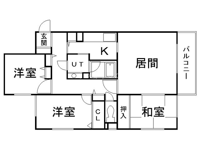 コープ野村宮の森グランデ(3LDK/3階)の間取り写真