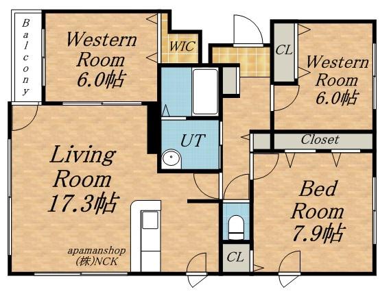 PIRKAVILLAGE円山(3LDK/3階)の間取り写真
