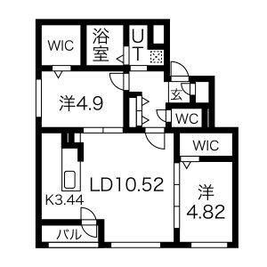 FRANRIZ(2LDK/3階)の間取り写真