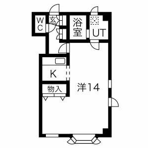 第2エルムビル(1LDK/2階)の間取り写真