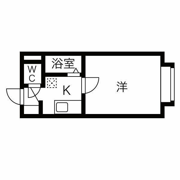 ロフトマンション本郷(ワンルーム/2階)の間取り写真