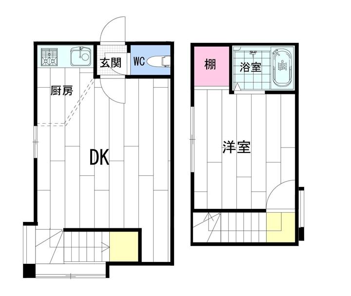 ルーブル北5条(1DK/2階)の間取り写真