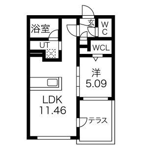 MCDIARMID(1LDK/1階)の間取り写真