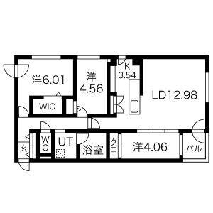 アルファスクエアS17(3LDK/4階)の間取り写真