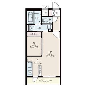 PREMIERE(1LDK/2階)の間取り写真