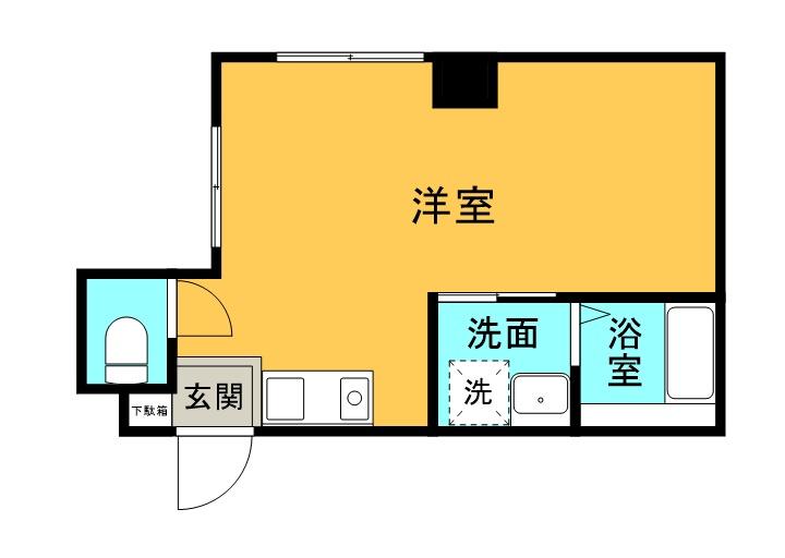 74パークマンション(ワンルーム/5階)の間取り写真