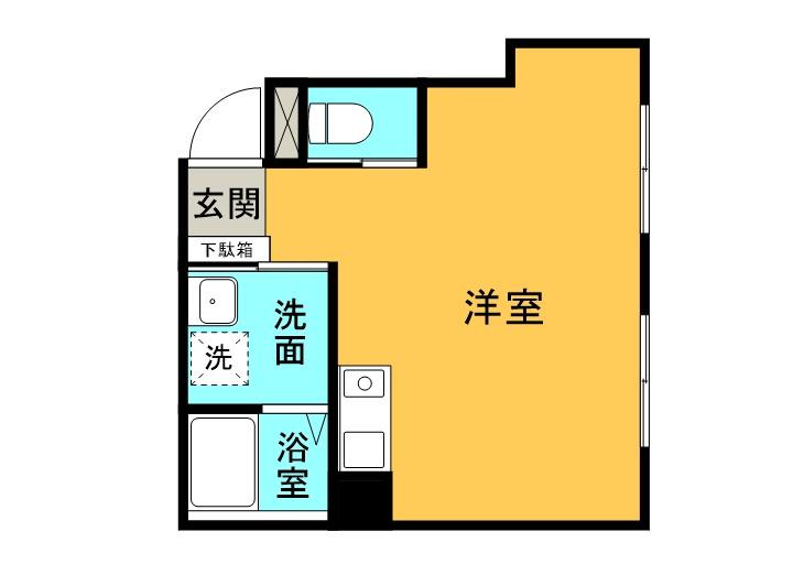 74パークマンション(ワンルーム/5階)の間取り写真