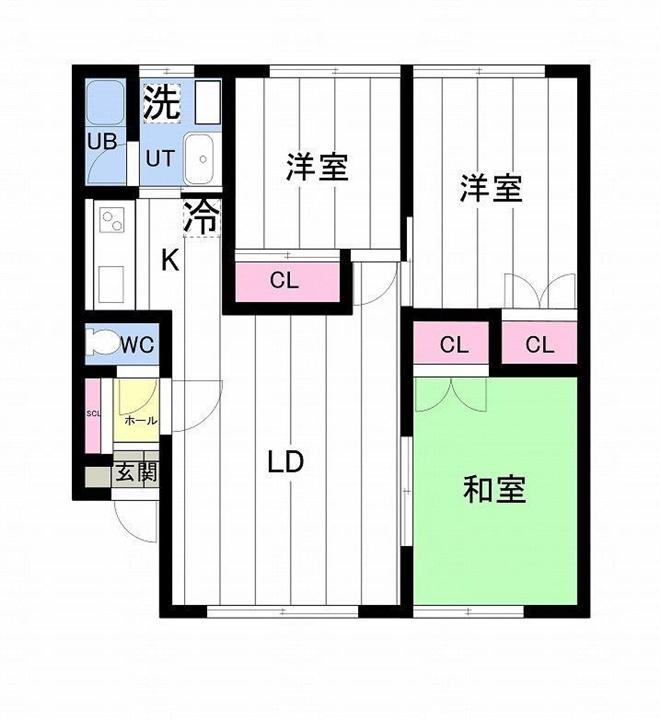 メゾン白はと(3LDK/2階)の間取り写真
