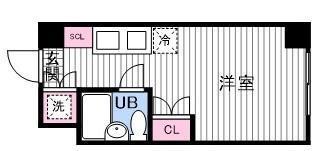 アルファビル大通西17(ワンルーム/6階)の間取り写真