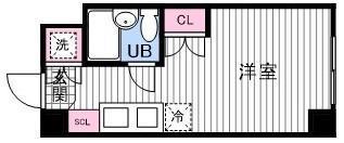 アルファビル大通西17(ワンルーム/6階)の間取り写真