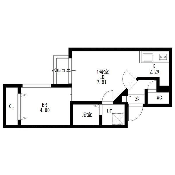 DESTINO RESIDENCIA715(1LDK/4階)の間取り写真