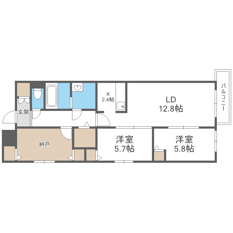 THE MODERN 伏見(3LDK/4階)の間取り写真